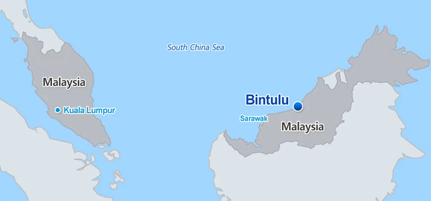 image is Location Of The Sarawak Shell Berhad OGP Project In Bintulu Sarawak