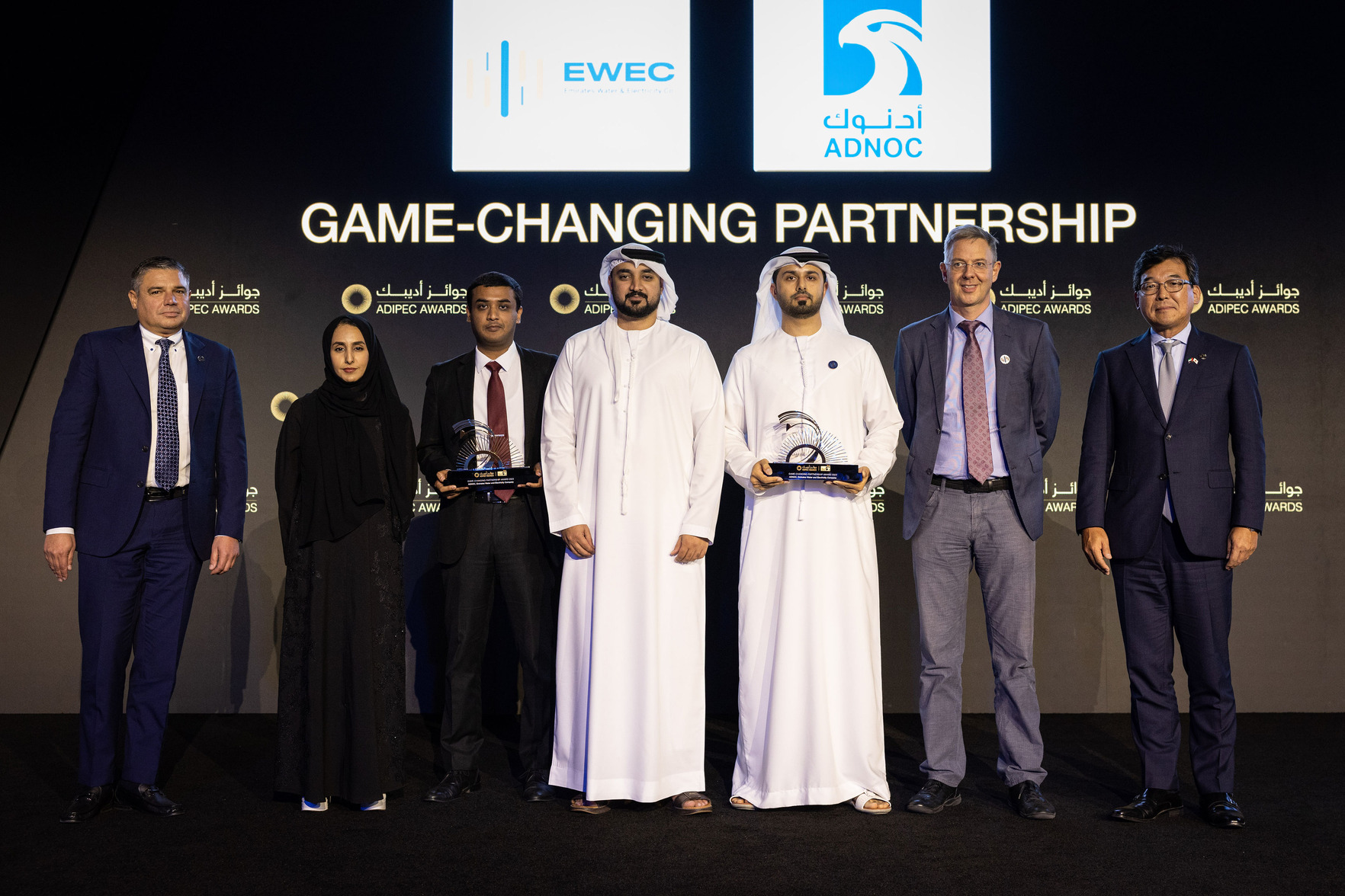 The Game-Changing Partnership Award was awarded to ADNOC Onshore and the Emirates Water and Electricity Company (EWEC)